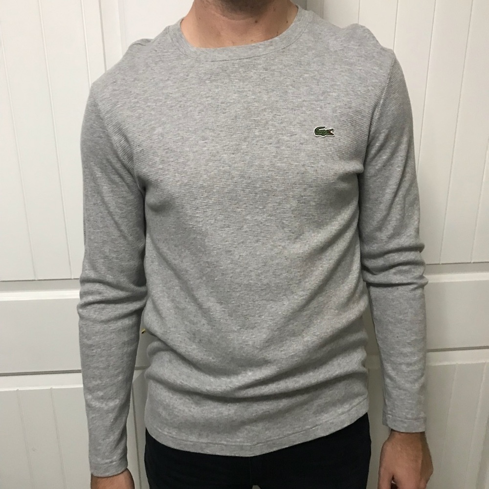 Grey Lacoste long sleeve